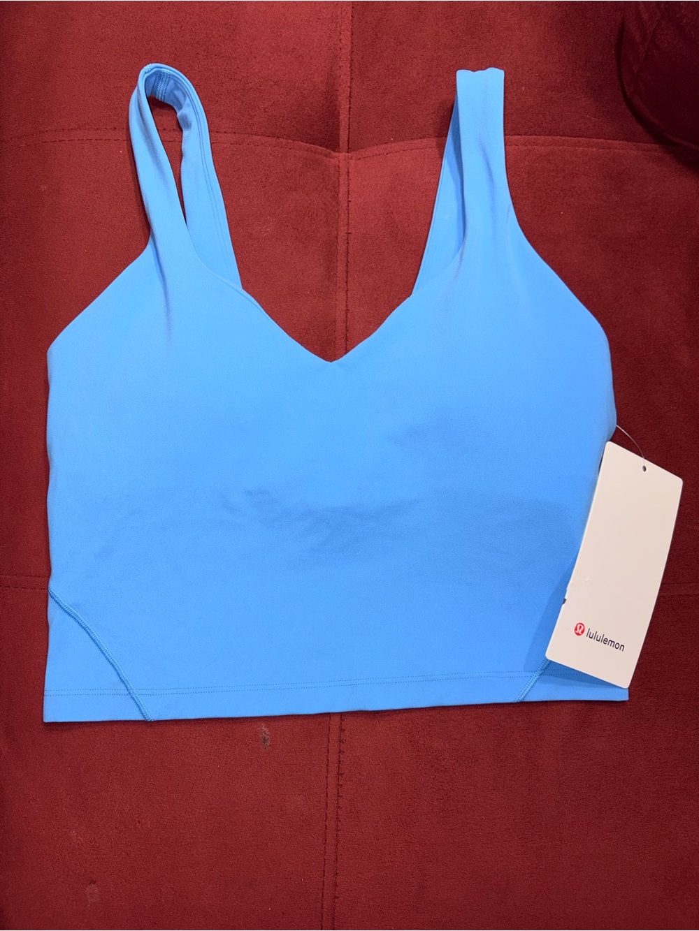 NWT Lululemon Align Tank Light Support Bra Size 6 Oceans Wave Light Blue - Picture 4 of 7